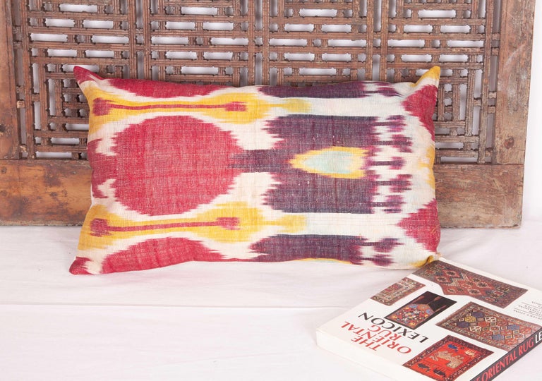 Antique Ikat Pillow Case Made from a 19th Century Uzbek Ikat For Sale