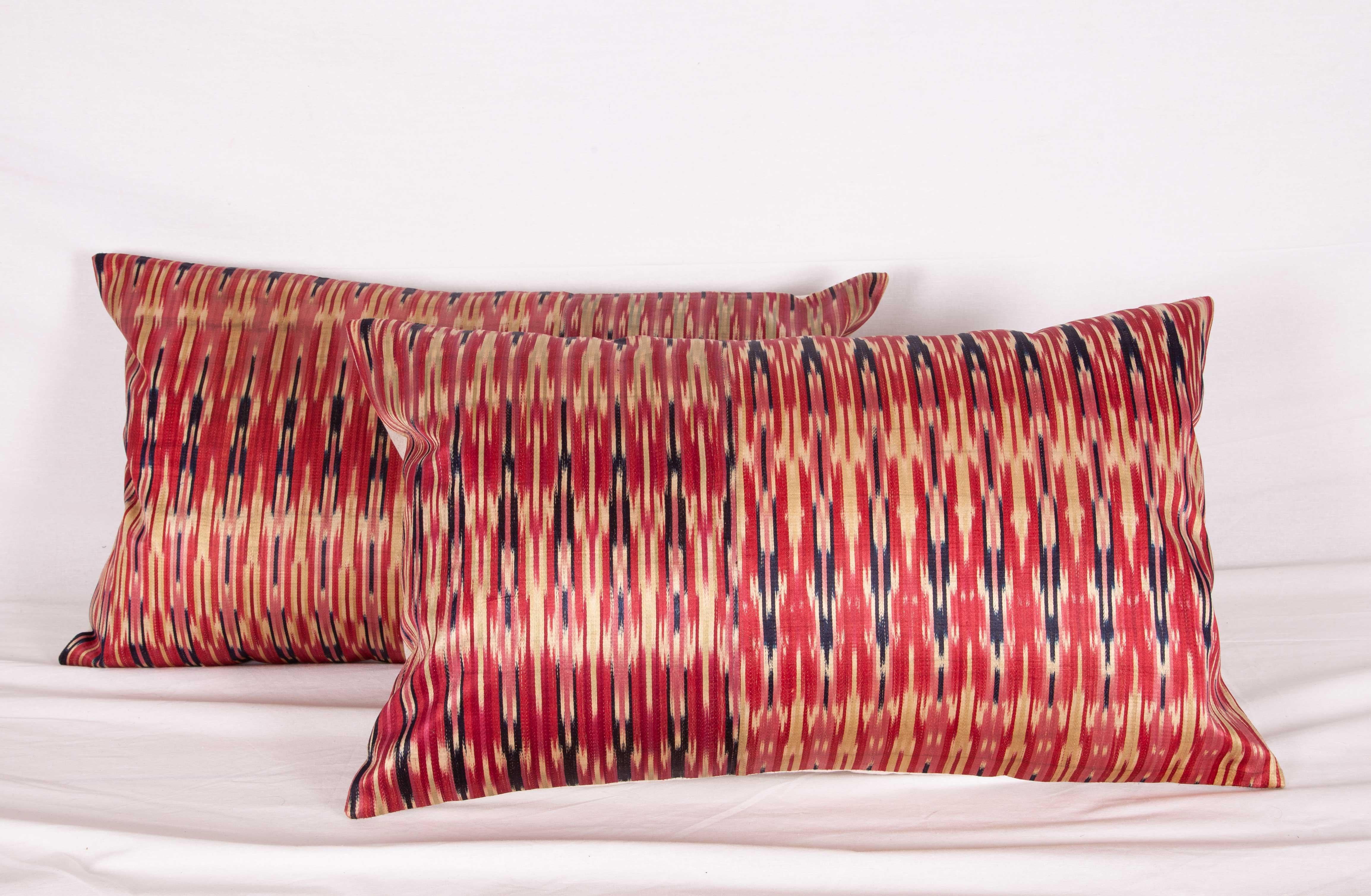 Antique Ikat Pillow Cases Fashioned from a 19th Century Syrian Ikat In Good Condition In Istanbul, TR