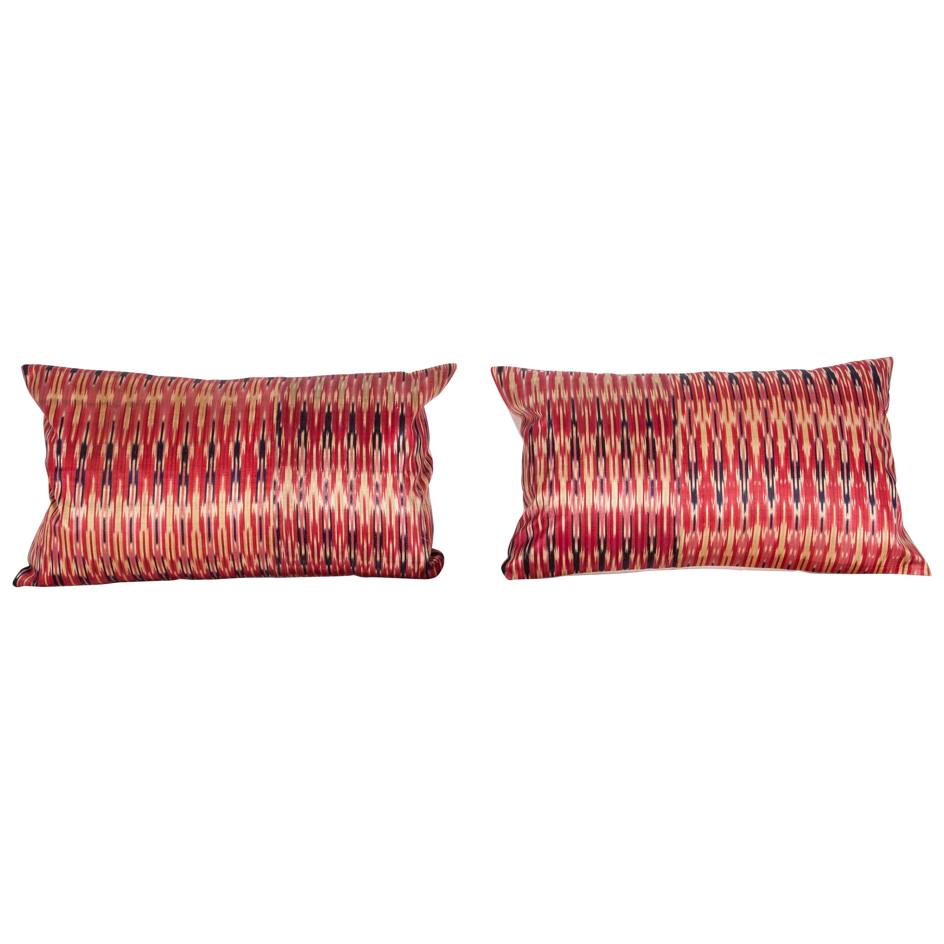 Antique Ikat Pillow Cases Fashioned from a 19th Century Syrian Ikat