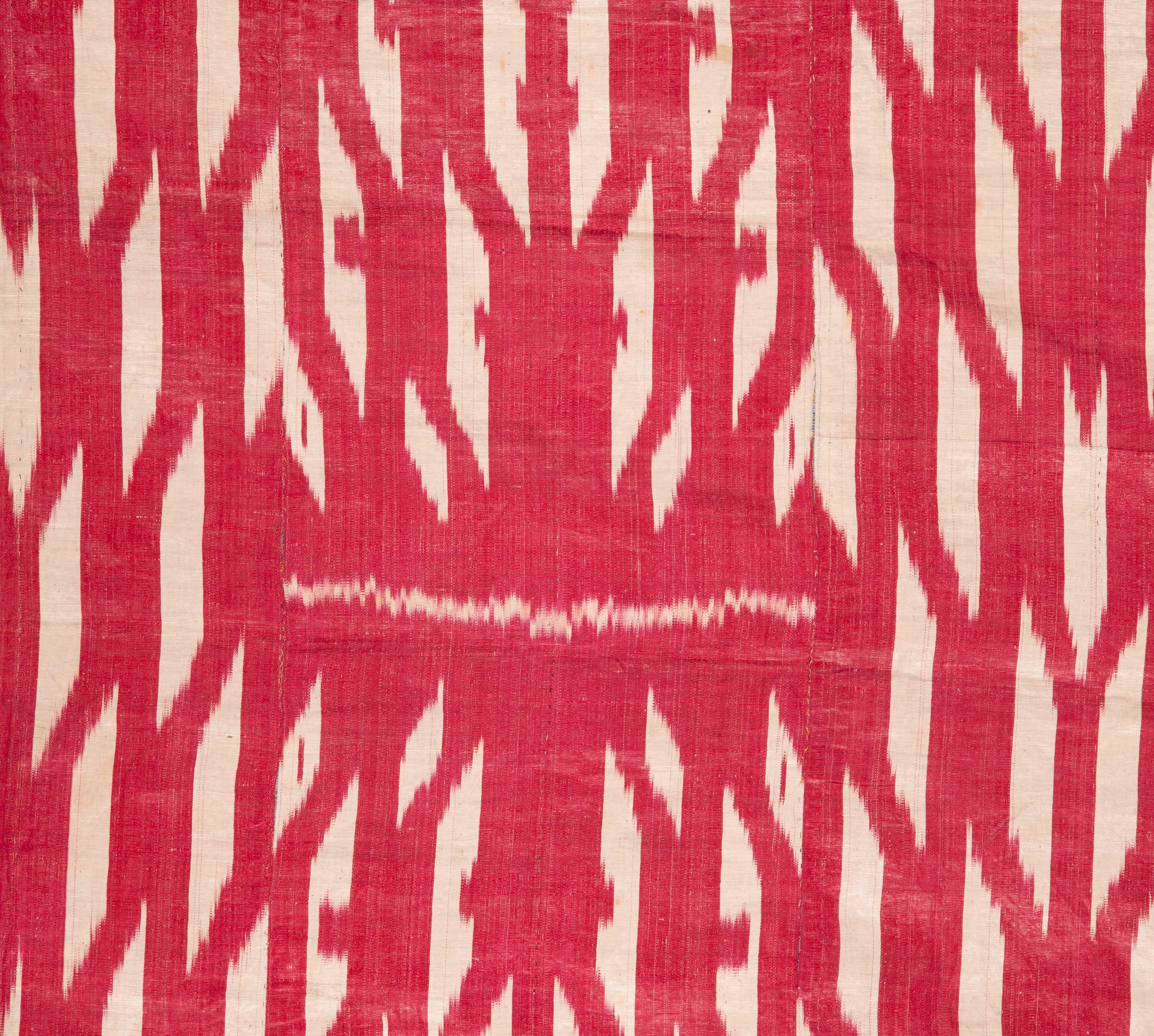 Islamic Antique Ikat Wall Hanging from Uzbekistan, Central Asia, 1870s-1880s