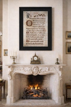 Antique Illuminated Antiphonal Leaf on Vellum Italy, Tuscany 15th century