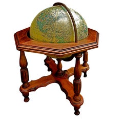Antique illuminating world globe