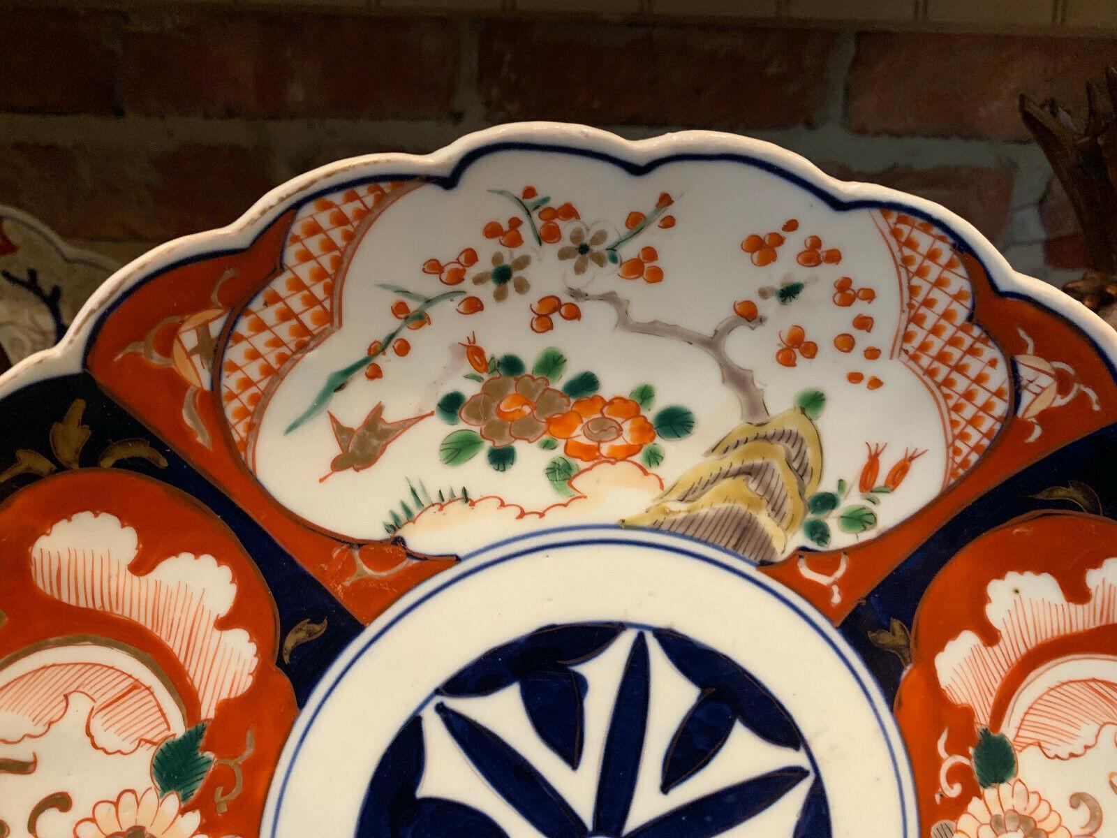 Unknown 19th Century Imari China Scalloped Charger Plate Porcelain Japanese Export