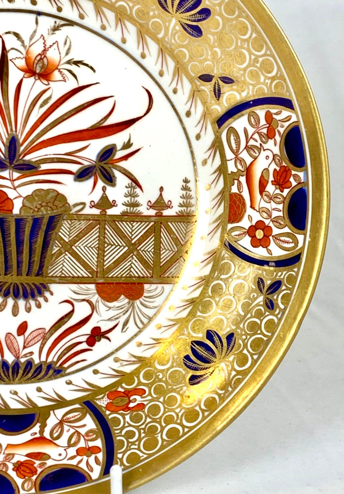 Dipinto a mano Antichi piatti Imari dipinti a mano con sontuosa doratura Inghilterra CIRCA 1820 in vendita
