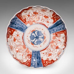 Antique Imari Display Plate, Japanese, Ceramic, Serving Dish, Meiji, Victorian