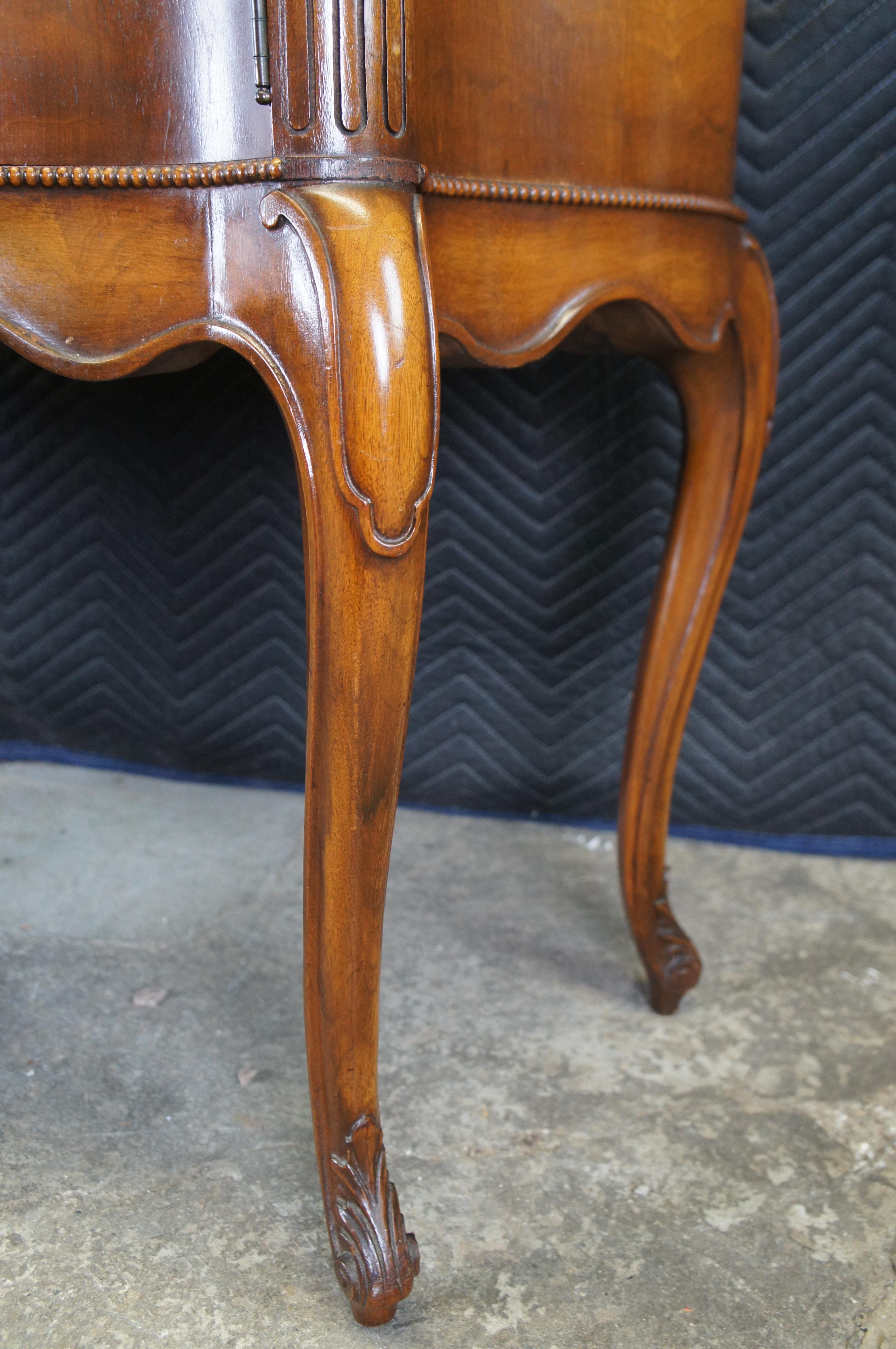 Antique Imperial Cabinet Walnut French Provincial Louis XV Console Table Server 6