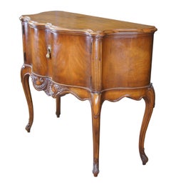 Antique Imperial Cabinet Walnut French Provincial Louis XV Console Table Server