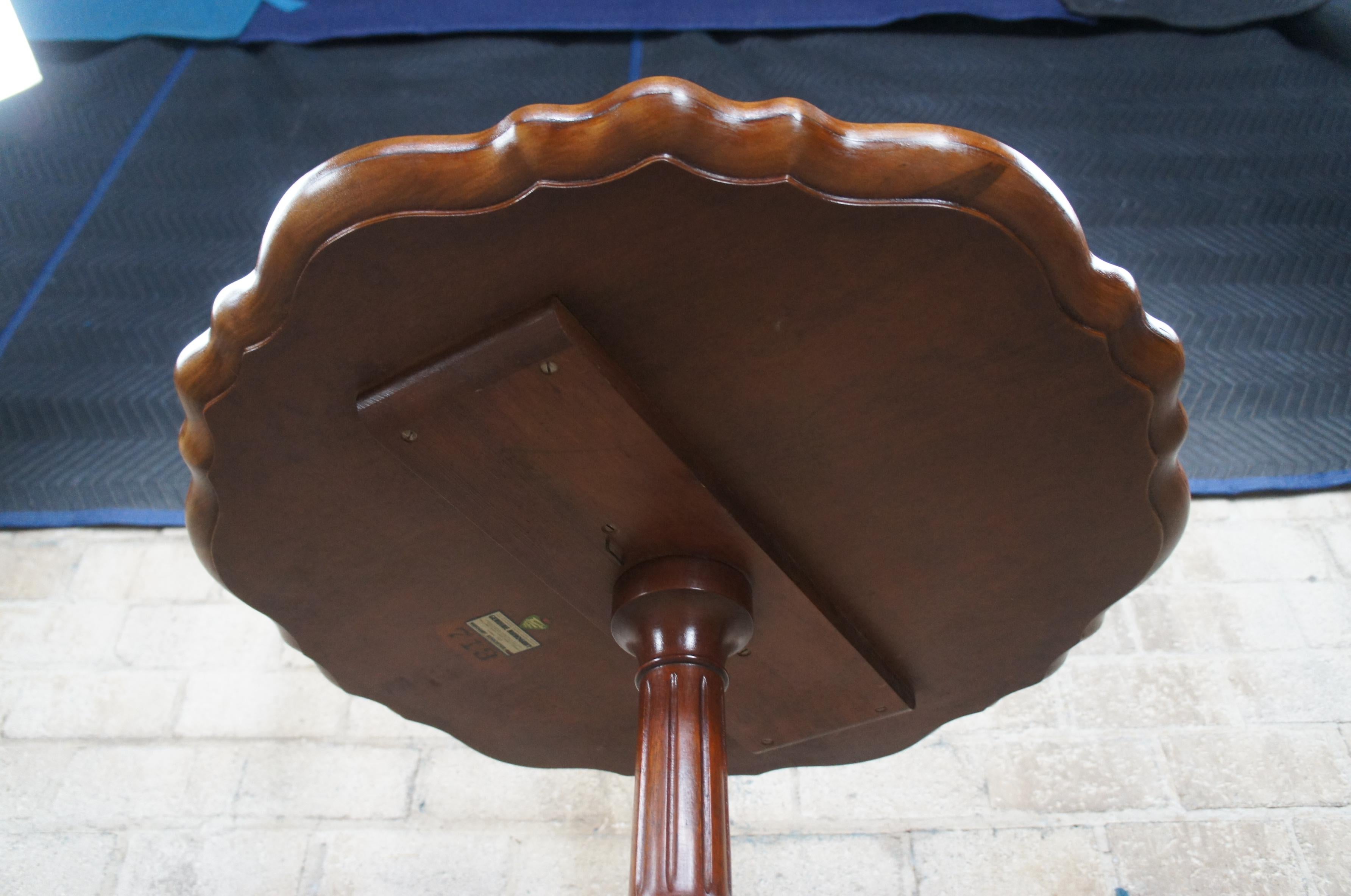 Antike kaiserliche Möbel Duncan Phyfe Mahagoni Kuchen Kruste Pedestal Tisch Stand 4