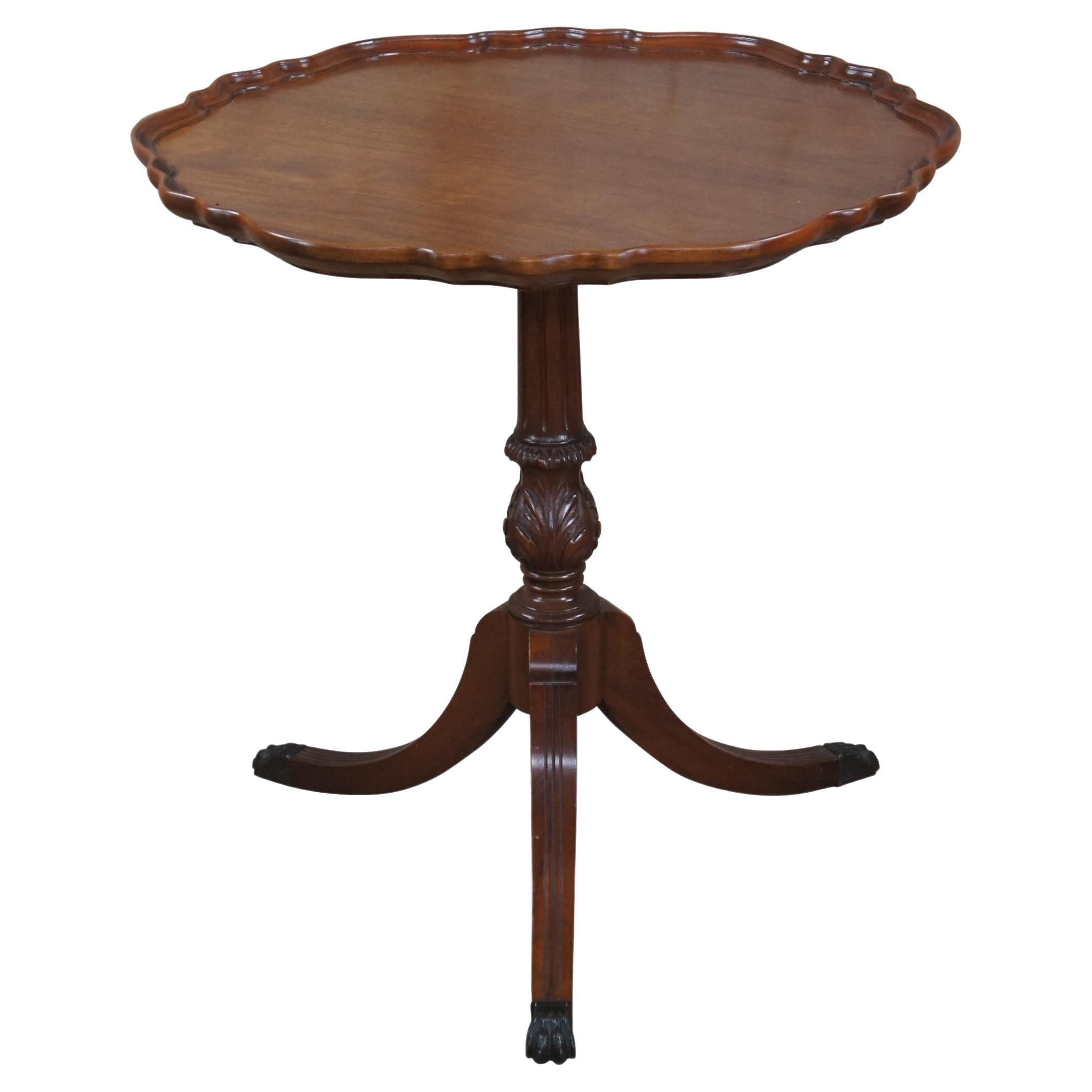 Antique Imperial Furniture Duncan Phyfe Mahogany Pie Crust Pedestal Table Stand