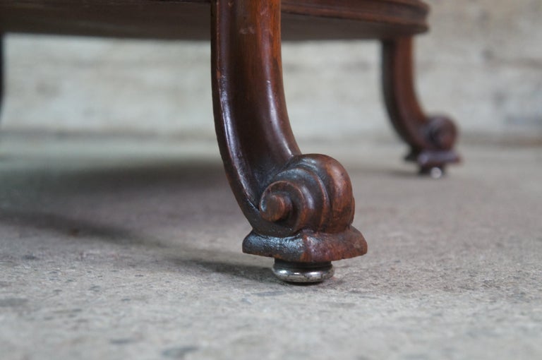 Antique Imperial Furniture Mahogany Glass Two Tier Oval Coffee Side