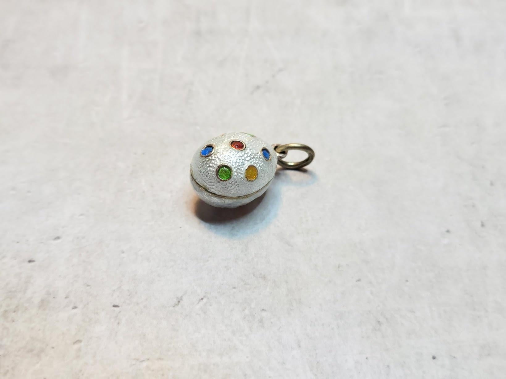 Russian Empire Antique Imperial Guilloche Egg Pendant, Workmaster Anders Johan Nevalainen