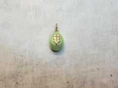 Antique Imperial Guilloché Enamel Egg Pendant, Workmaster Hjalmar Armfeltd