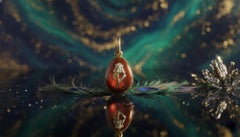 Antique Imperial Guilloché Enamel Egg Pendant by Albert Holmström, 1908