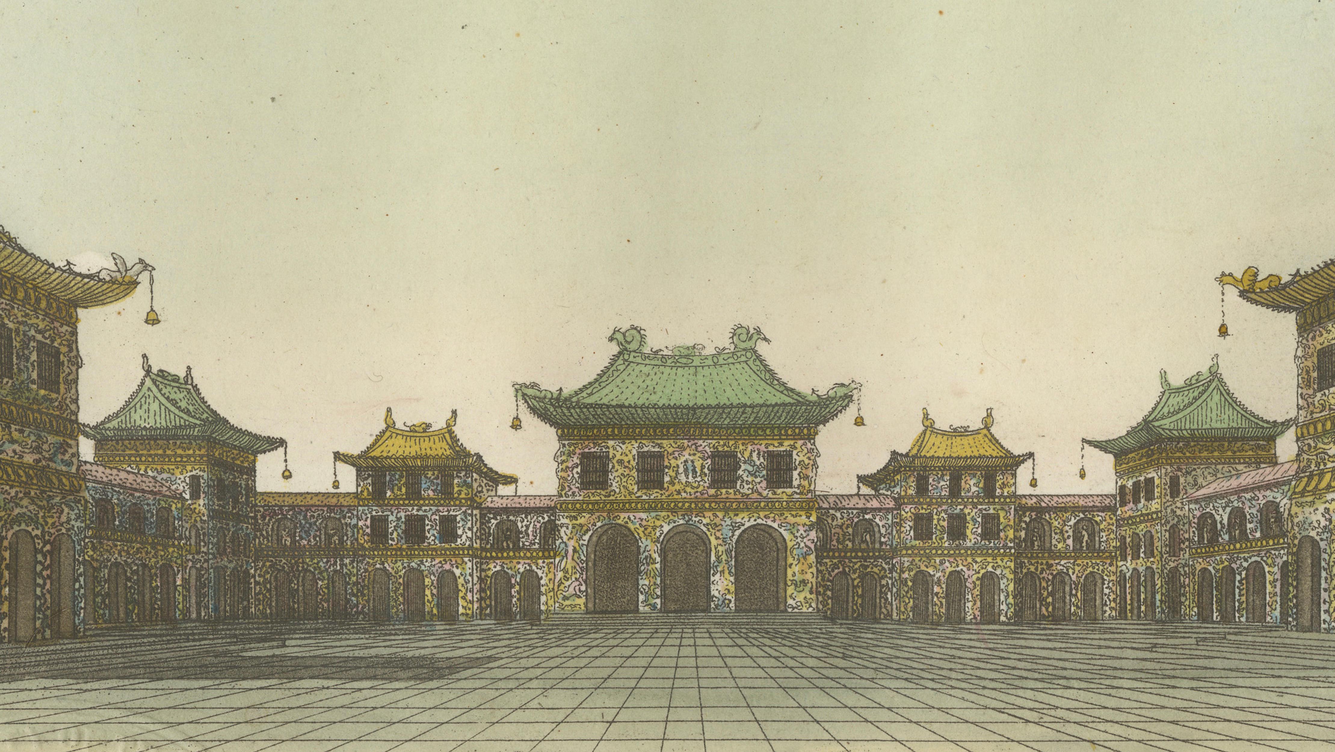 Antique Imperial Hall of Audience Beijing Print — Chinese Architecture, 1815