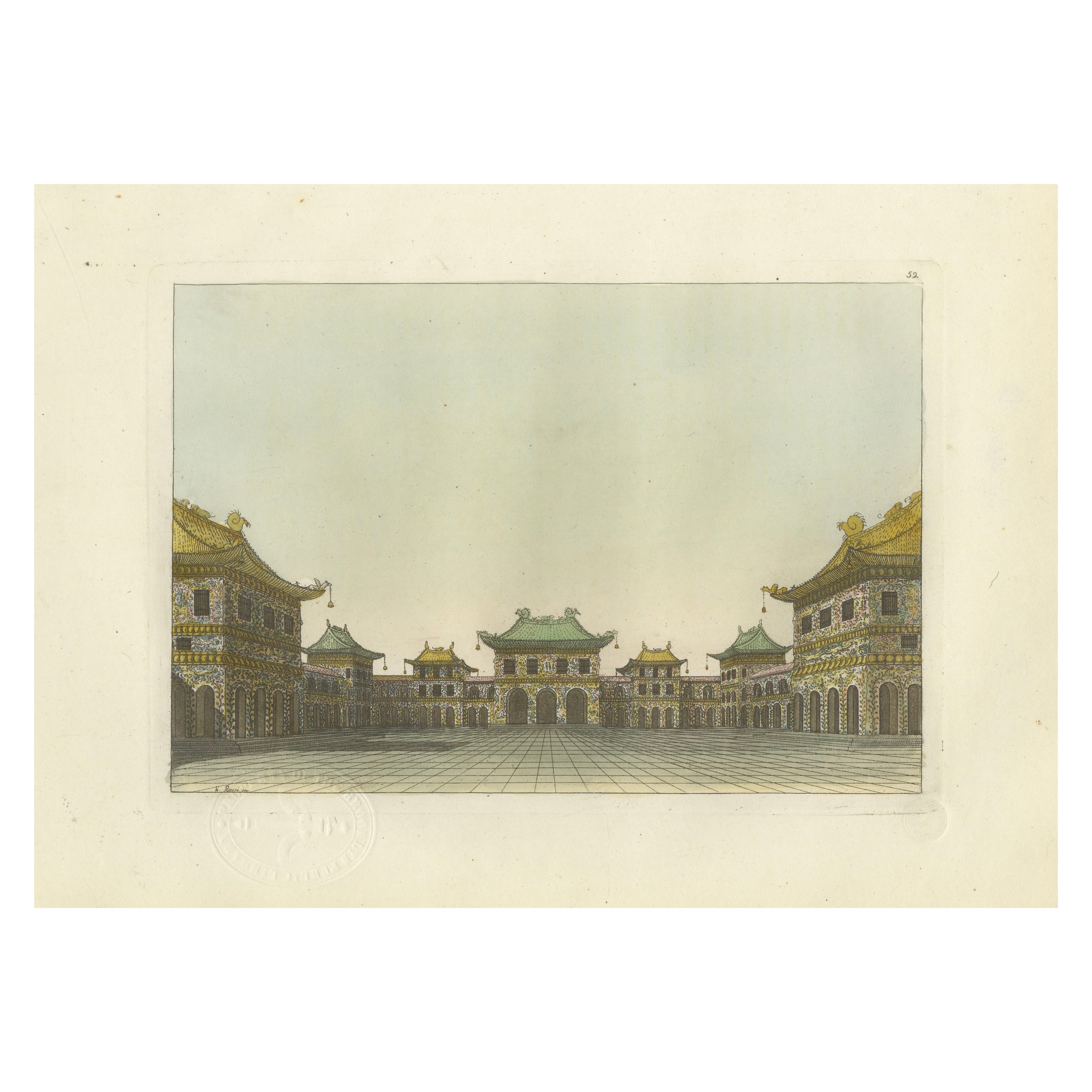 Antique Imperial Hall of Audience Beijing Print — Chinese Architecture, 1815