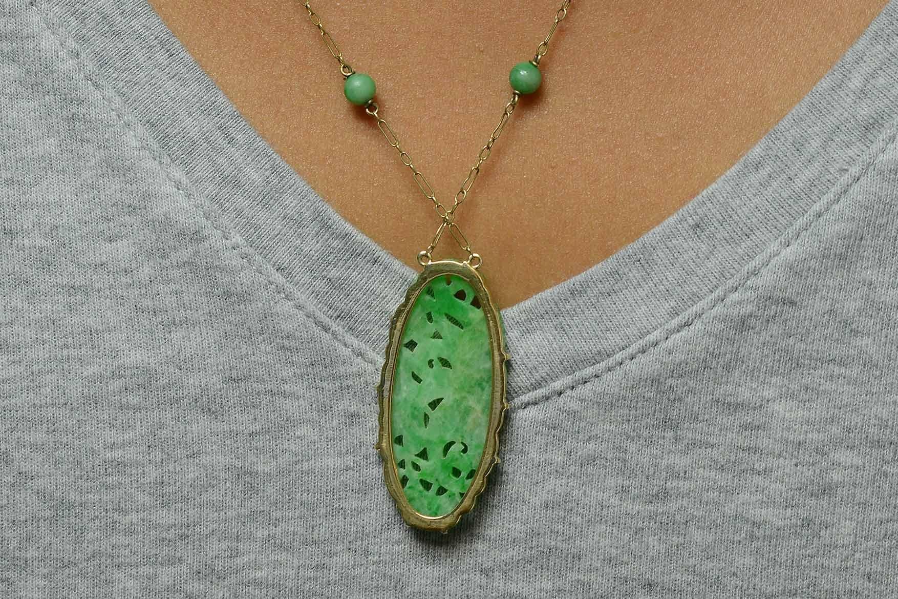 antique jade pendant