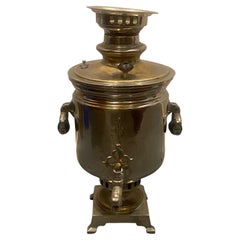Antike Imperial Russia Batashew Tula Fabrik Messing vernickelt Samowar