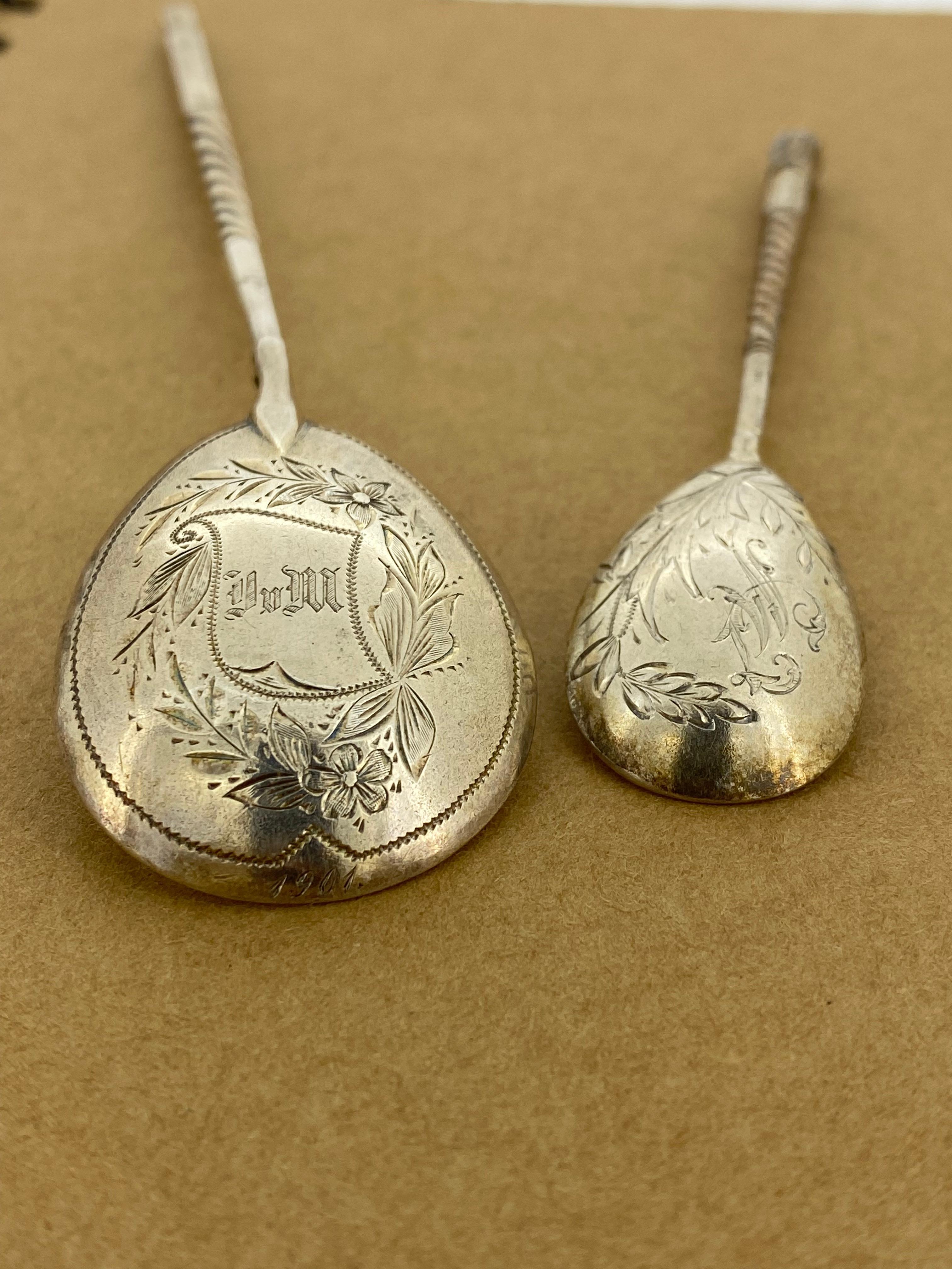Antico set di cucchiai in argento della Russia Imperial (Mosca) c1899 84 di M. I. Andreeva. in vendita 5