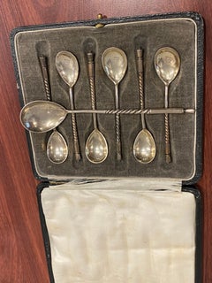Antique Imperial Russia (Moscow) c1899 84 Silver Set of Spoons by M. Andreeva.