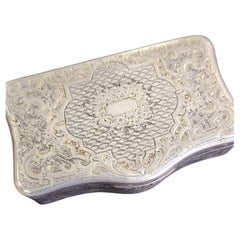 Antique Imperial Russian 1850s Silver Pill Box