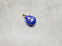 Antique Imperial Russian Enamel Egg Pendant, Workmaster Anders Johan Nevalainen