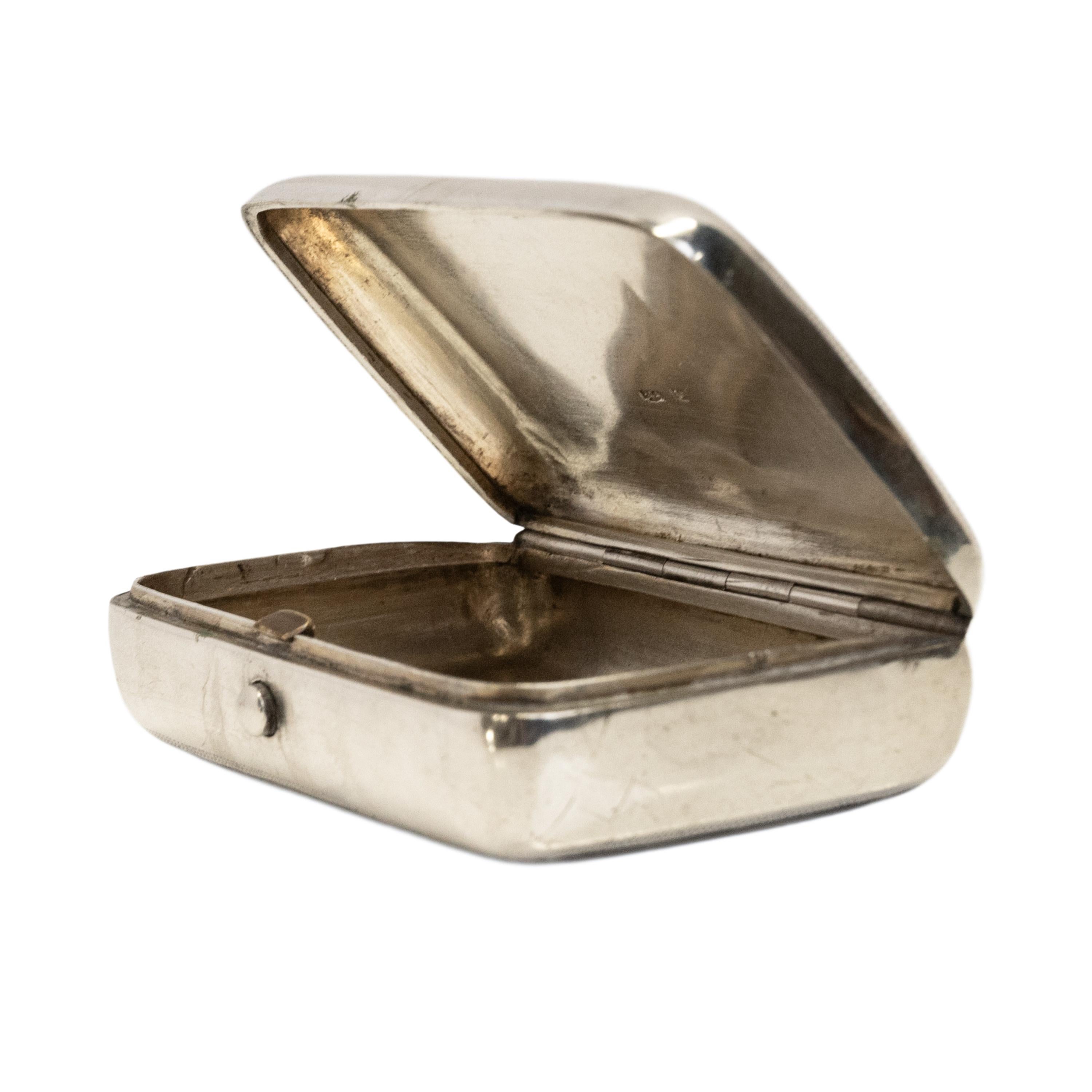 Antico astuccio per tabacco Imperiale Russo inciso 84 Argento Niello Mosca 1886 in vendita 5