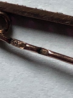 Antique Imperial Russian Faberge Gold Brooch with Ruby and Diamonds