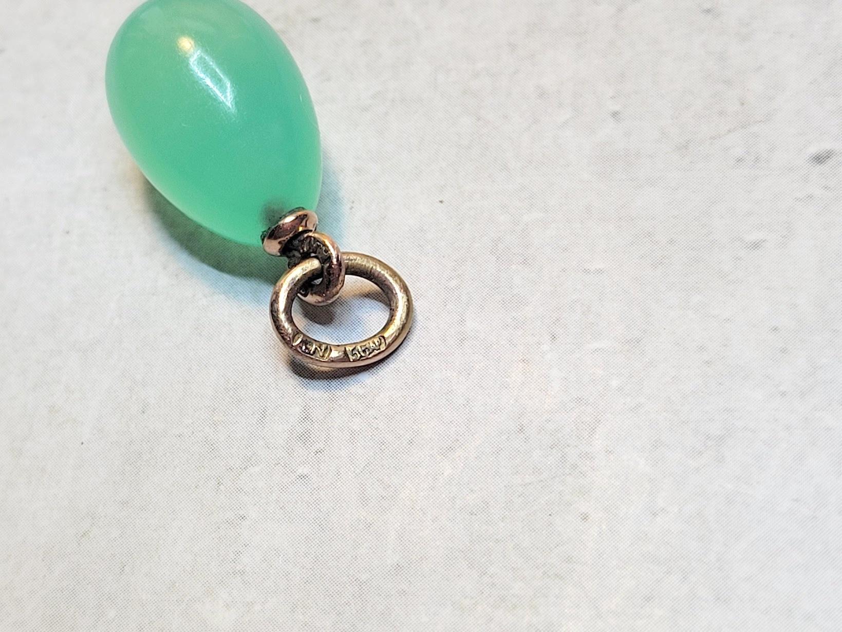 Antique Imperial Russian Gold Egg Pendant, Workmaster Anders Johan Nevalainen 2