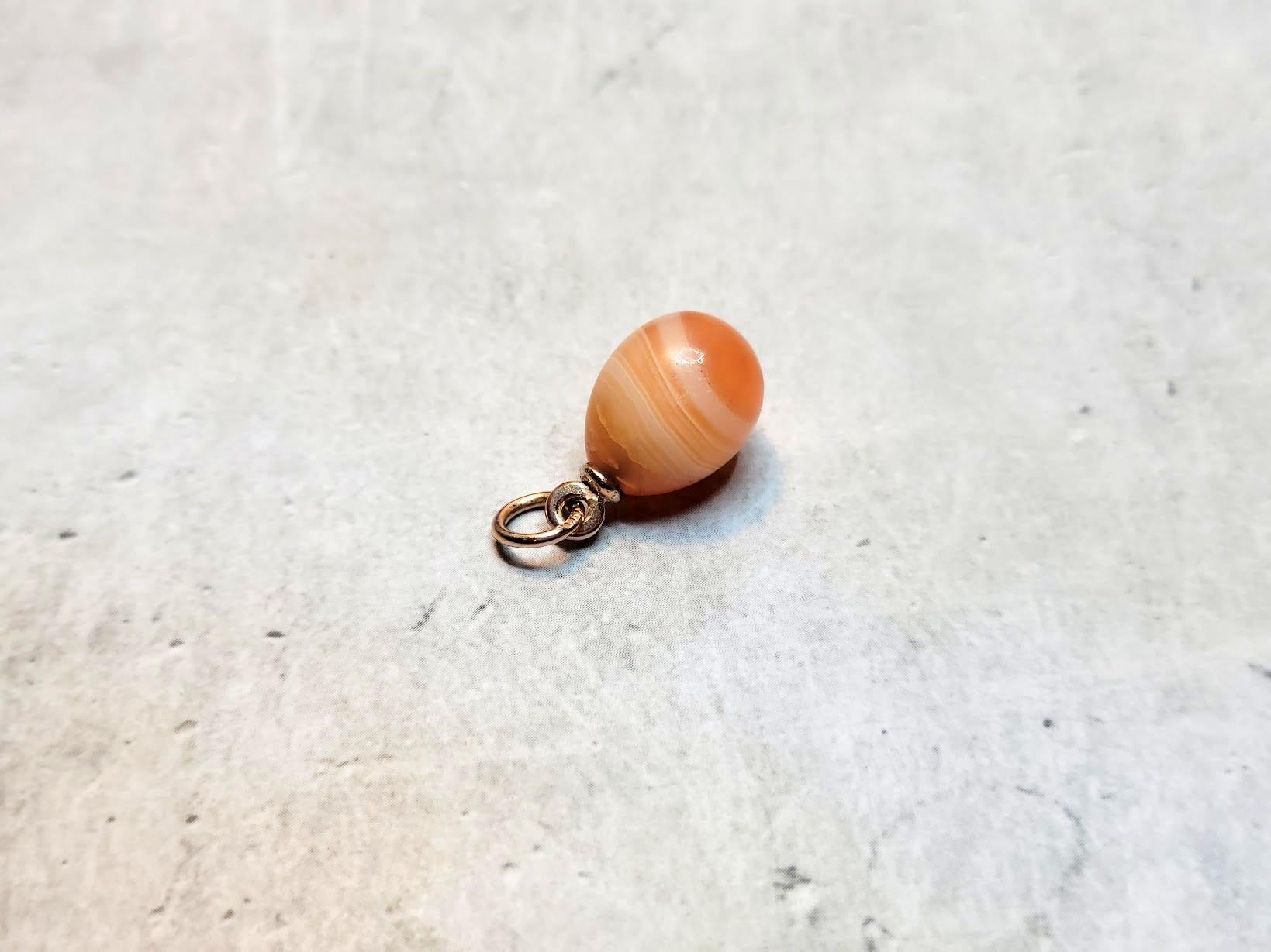 Antique Imperial Russian Gold Egg Pendant, Workmaster Theodore Ringe In Excellent Condition For Sale In Chesterland, OH