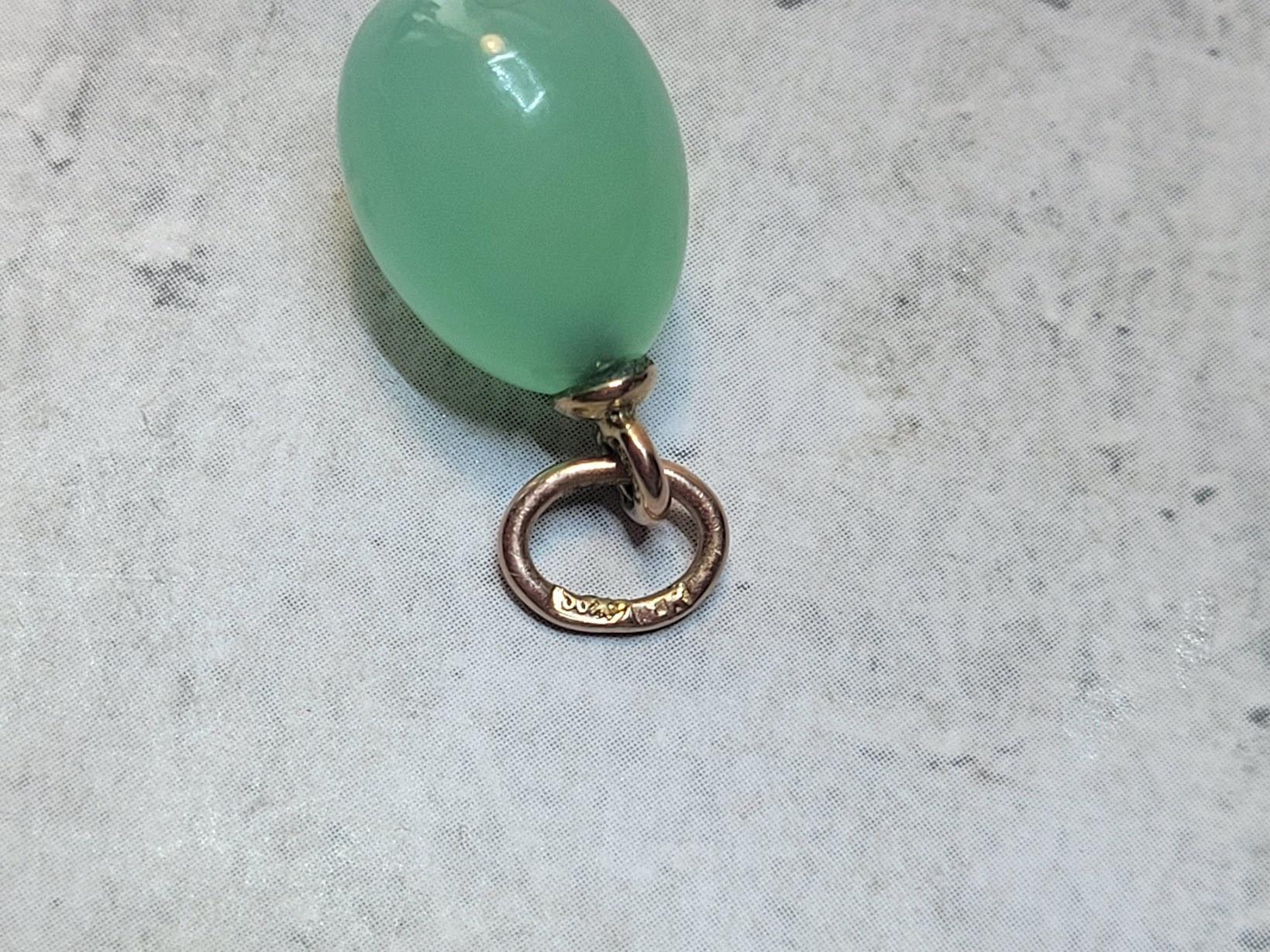 Antique Imperial Russian Gold Egg Pendant, Workmaster Theodore Ringe 3