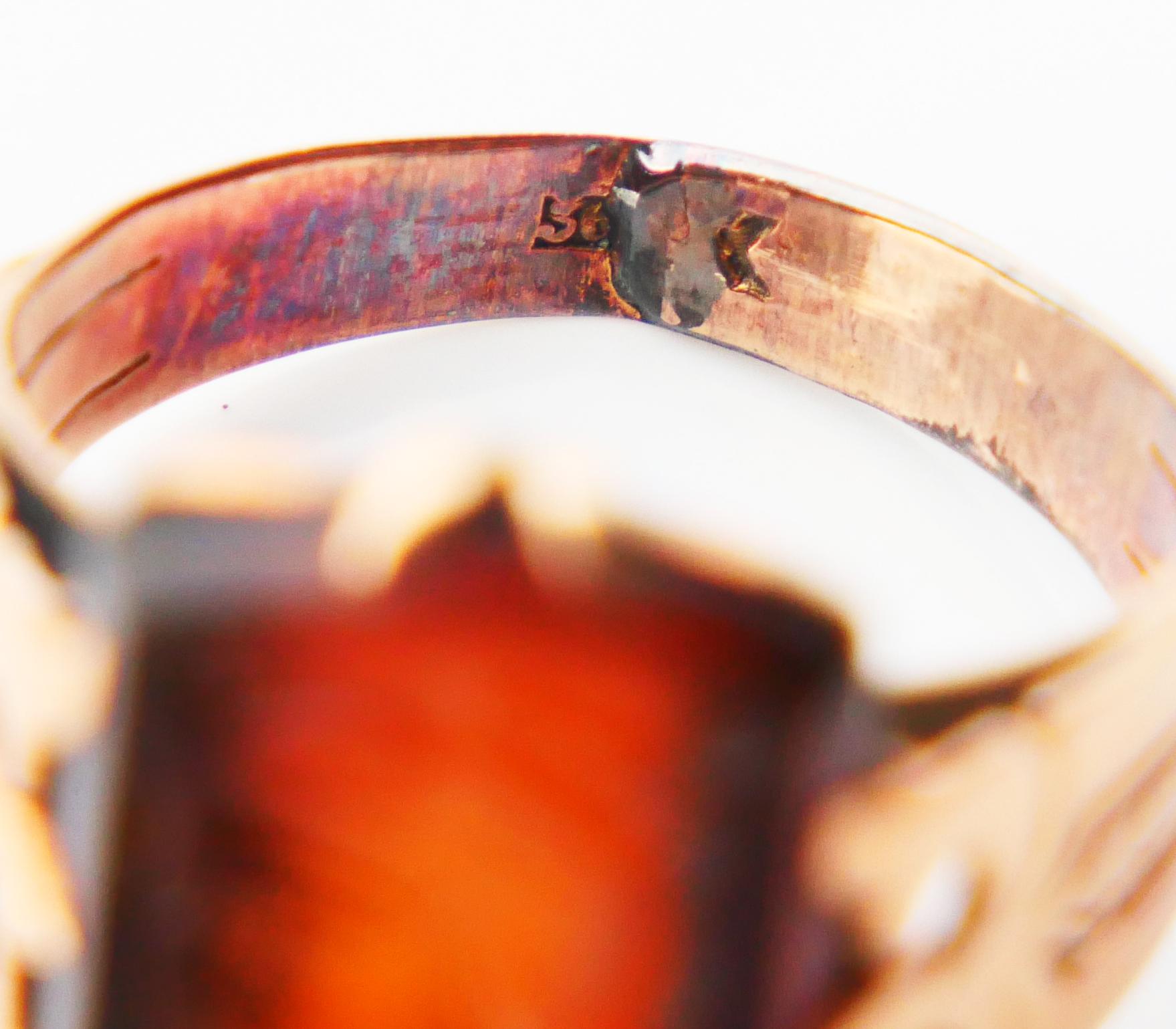 Antique Imperial Russian Minerva Ring Intaglio Red Onyx 56/14K Gold ØUS 5.75  For Sale 9