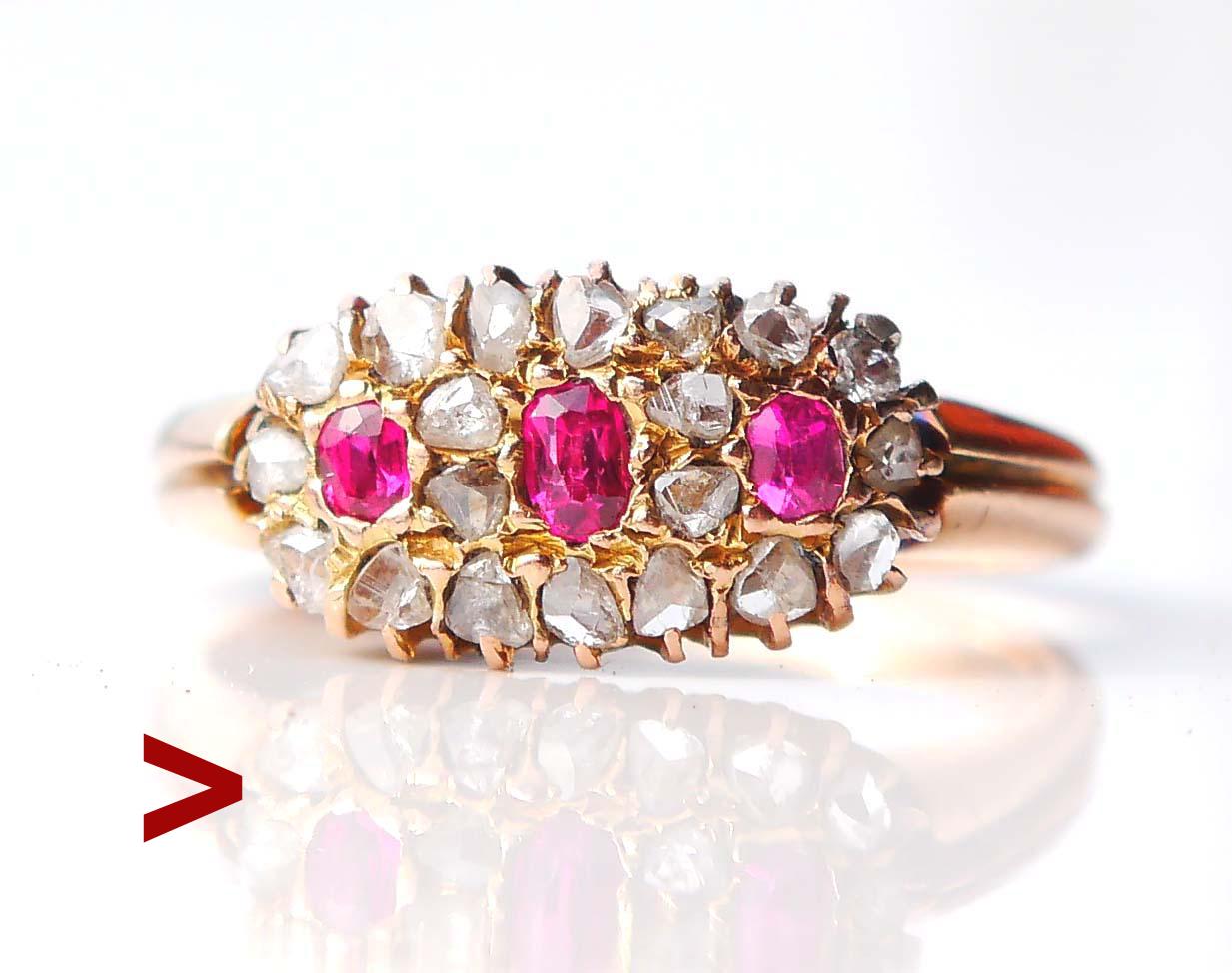Old Estonian cluster natural Ruby and Diamonds Ring made between 1919 -1924.

This ring show well the traditions and techniques of Russian school jewelers that still remained and worked in Estonia shortly after collapse of Russian Empire when