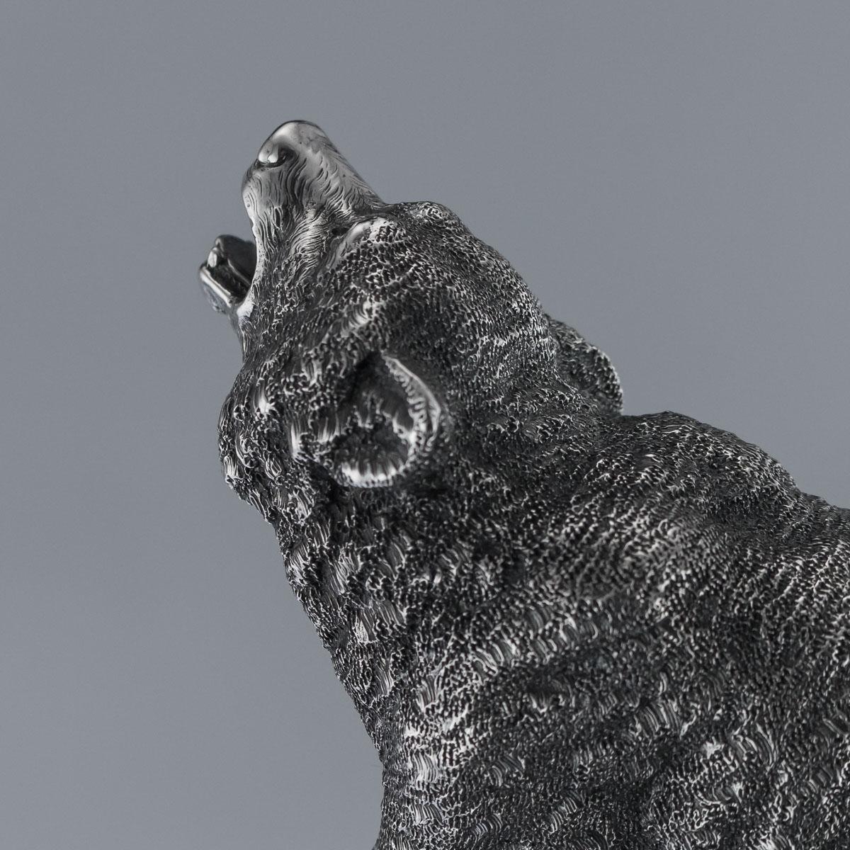 Antique Imperial Russian Solid Silver Bear Figure, Moscow, circa 1890 6
