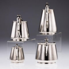 Antique Imperial Russian Solid Silver Matched Tea and Coffee Set circa 1872-1879