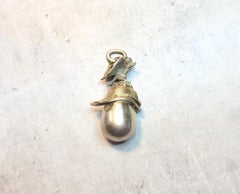 Antique Imperial Silver Gilt Helmet Egg Pendant, Workmaster Julius Rappoport