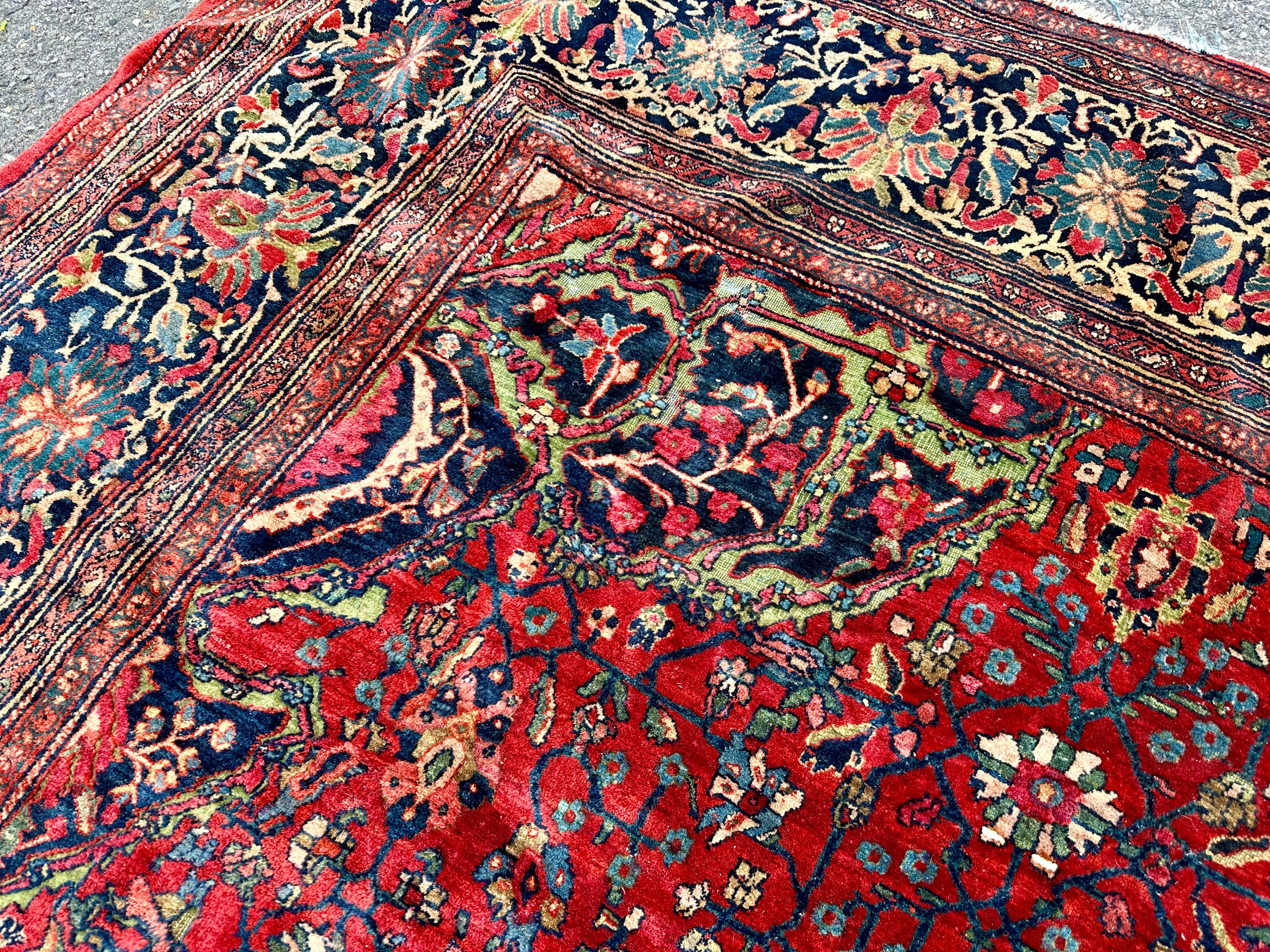 Perse Ancien tapis persan Sarugh Farahan, vers 1900 en vente