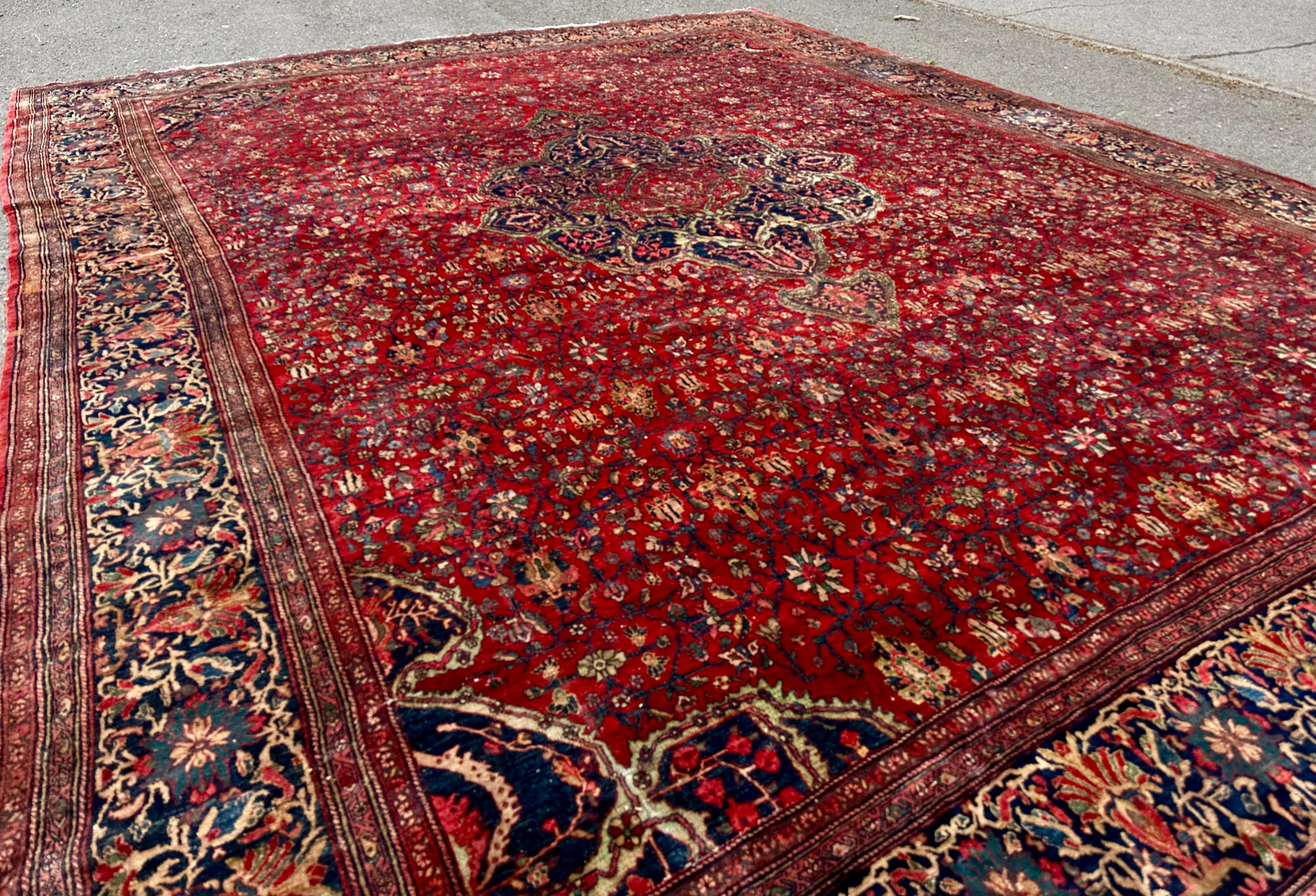 Ancien tapis persan Sarugh Farahan, vers 1900 en vente 2