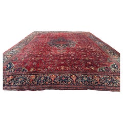 Importante alfombra persa antigua Sarugh Farahan c 1900