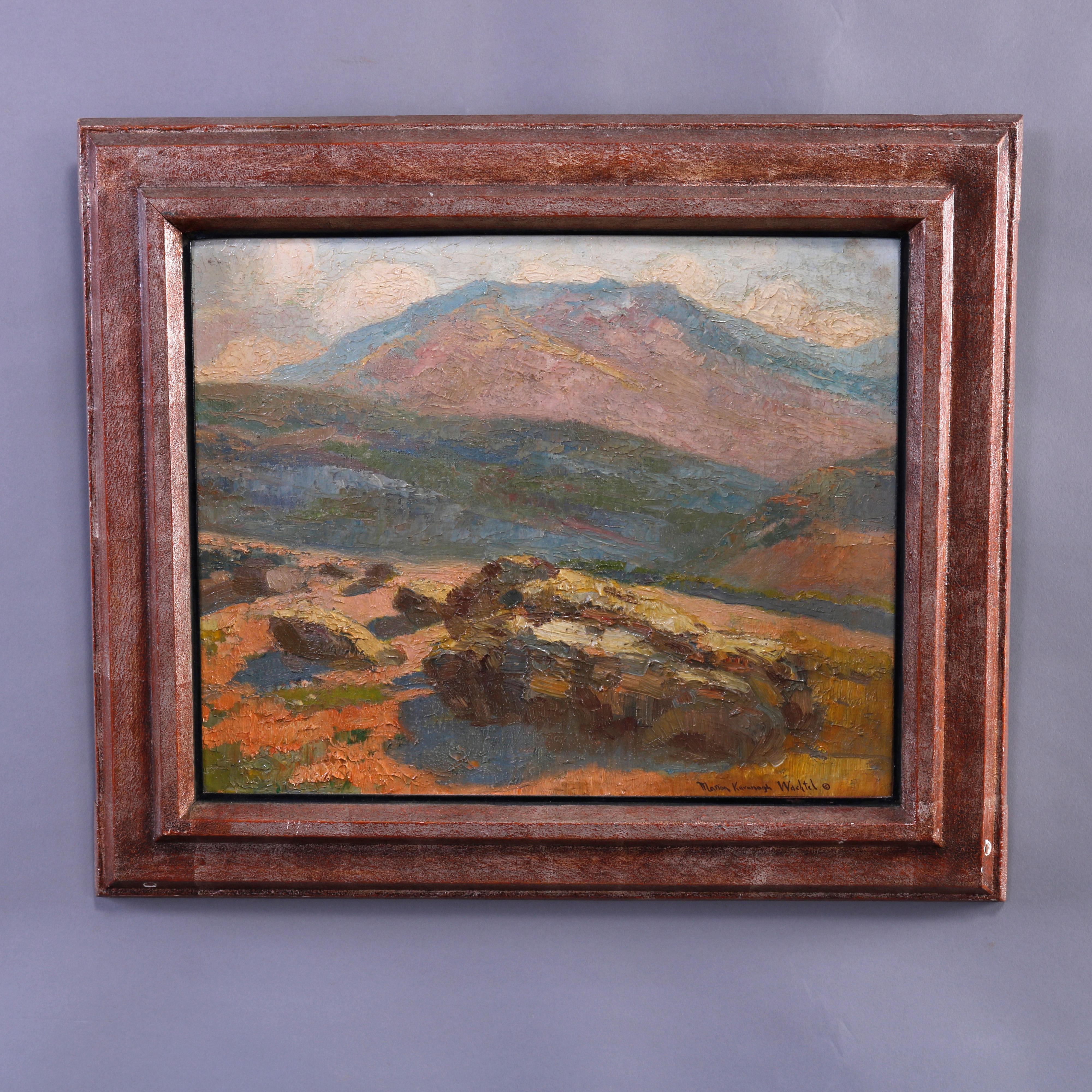 American Antique Impressionist Ca Landscape Painting Signed Marion Kavanagh Wachtel c1930