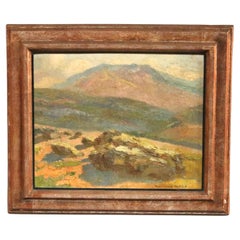Used Impressionist Ca Landscape Painting Signed Marion Kavanagh Wachtel c1930