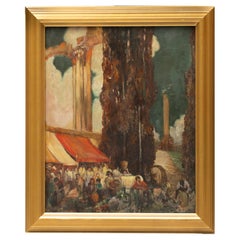 Antique Impressionist Oil on Board