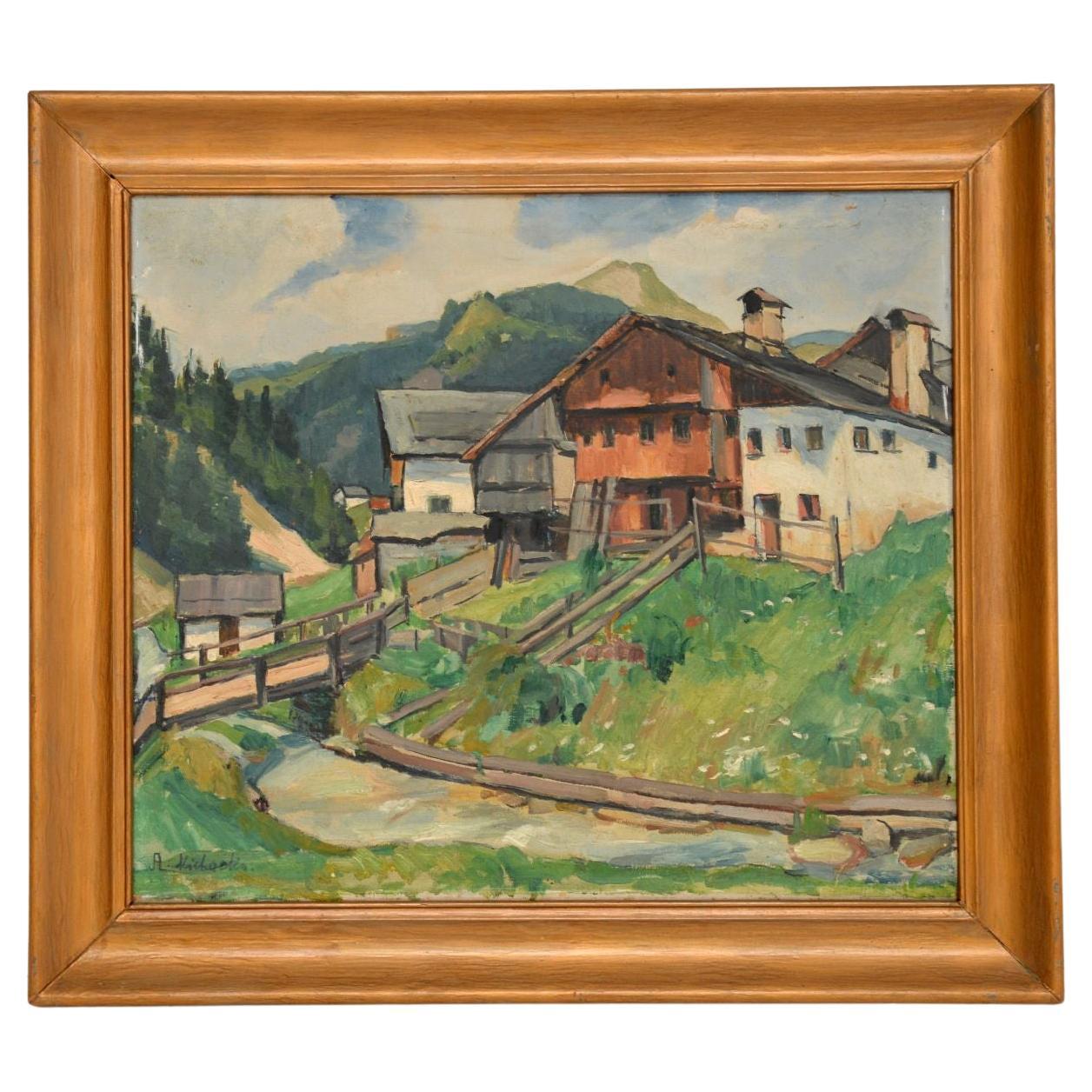 Peinture à l'huile impressionniste ancienne de A. Michaelis en vente