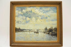 Antique Impressionist Style Oil Painting