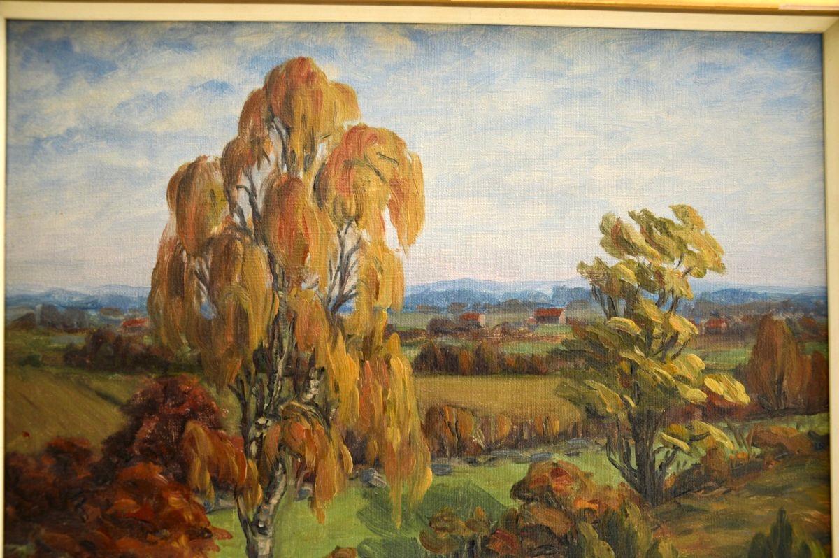 British Antique Impressionist Style Oil Painting For Sale