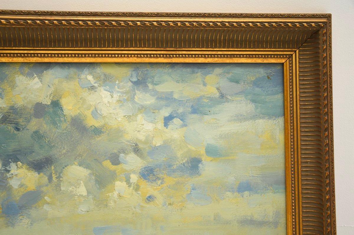 Pintura al óleo antigua de estilo impresionista Pintado a mano en venta