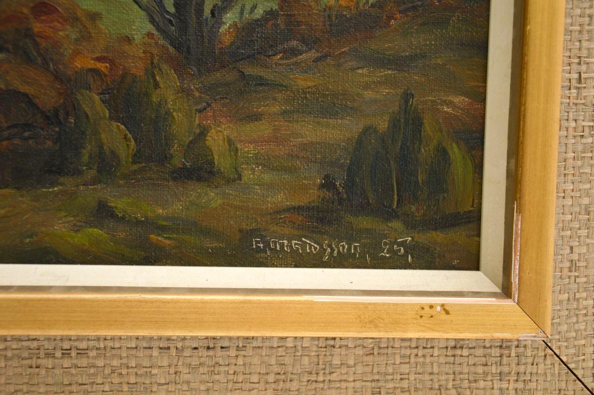 Early 20th Century Antique Impressionist Style Oil Painting For Sale