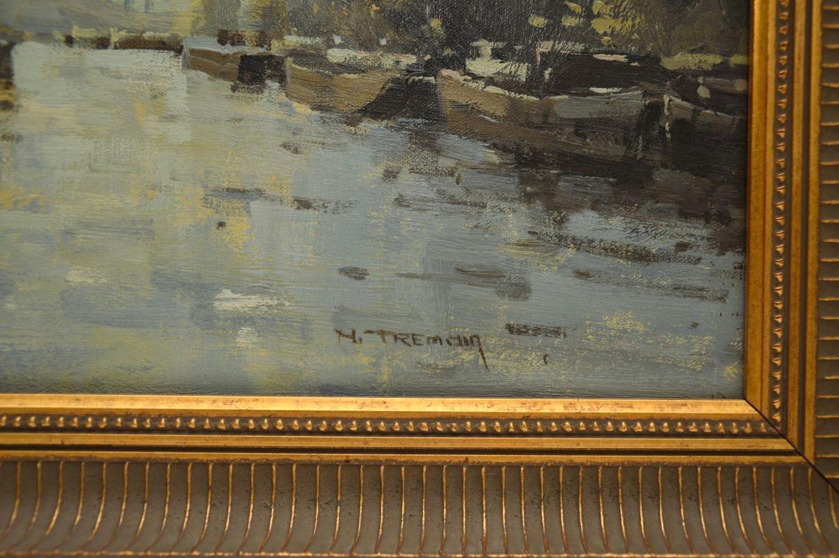 Pintura al óleo antigua de estilo impresionista Lienzo en venta