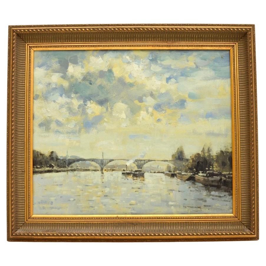 Pintura al óleo antigua de estilo impresionista en venta