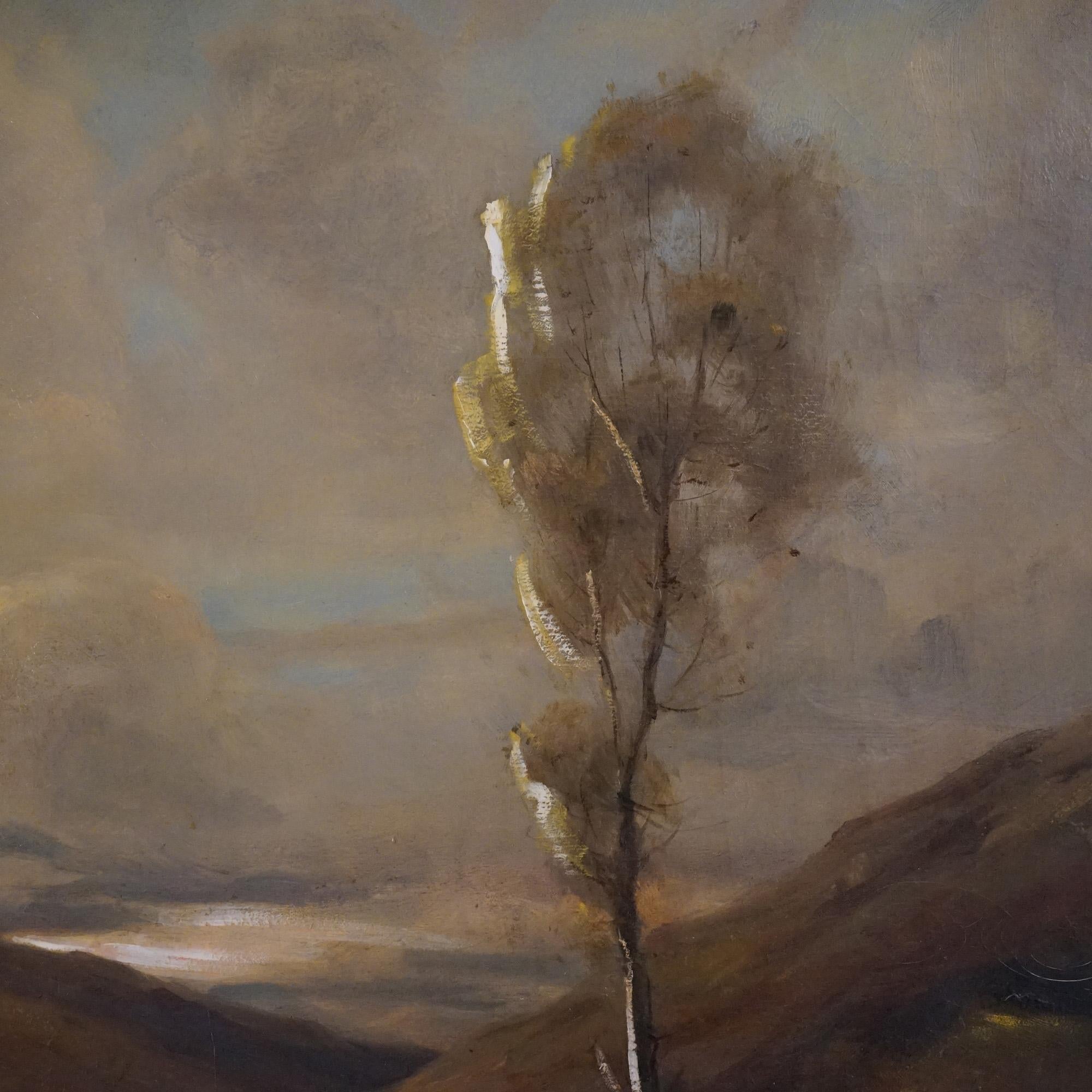 20th Century Antique Impressionistic Landscape Painting Signed Louis Aston Knight, c1930