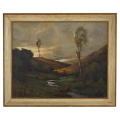 Antique Impressionistic Landscape Painting Signed Louis Aston Knight, c1930